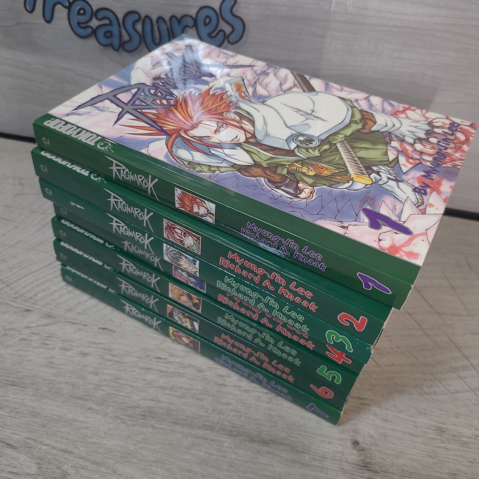 Lotto libri Ragnarok Manga volume 1-7 Myung-Jin Lee ottime condizioni