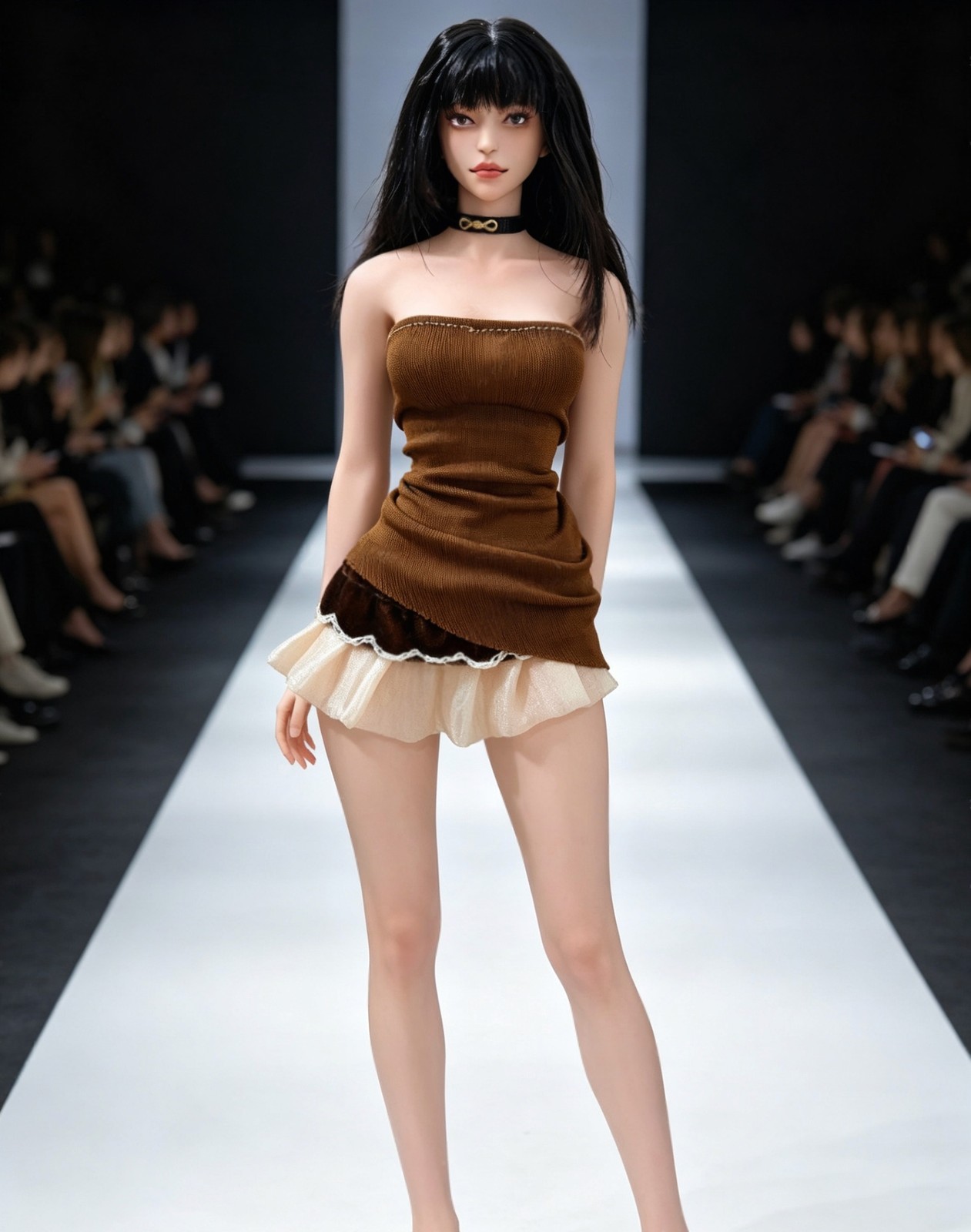 Abito vestito moda bambina 1/6 K-pop modello vestibilità 12'' corpo figura ragazza donna