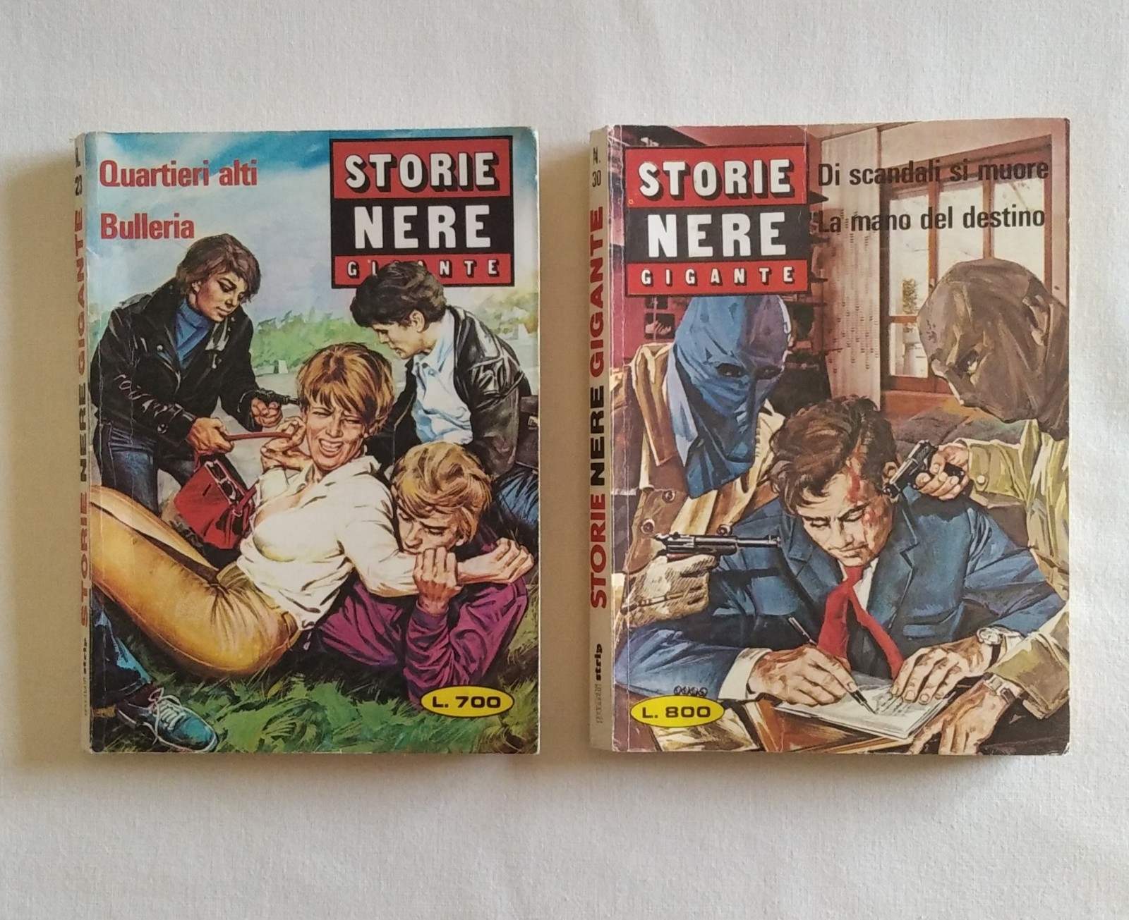 Lotto 2 Fumetti Storie Nere Gigante N.23 e N.30 - anno III 1980 - Publi strip