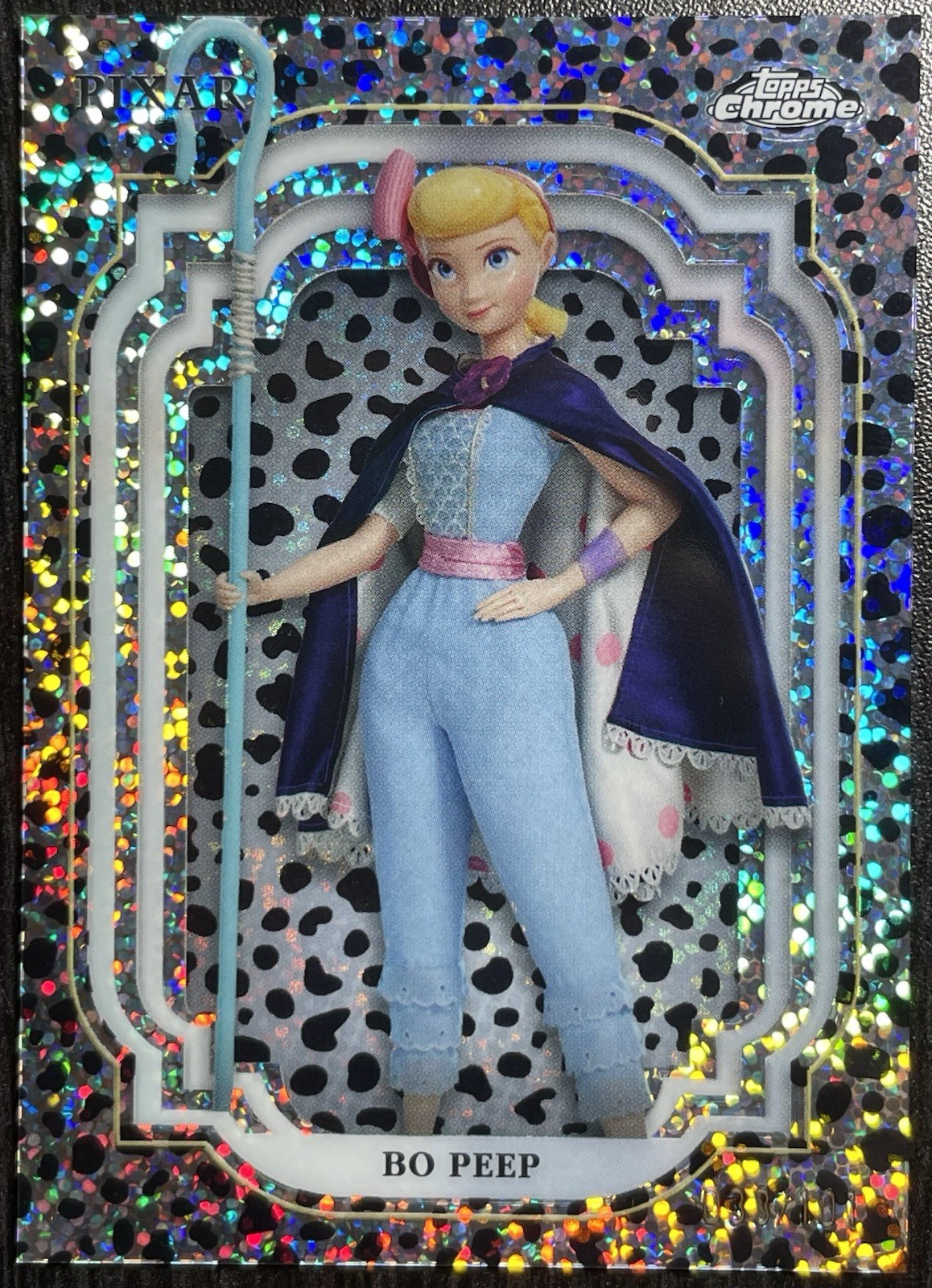 2024 Topps Chrome Disney Pixar Bo Peep Black White Speckle /101 Annie Potts raro