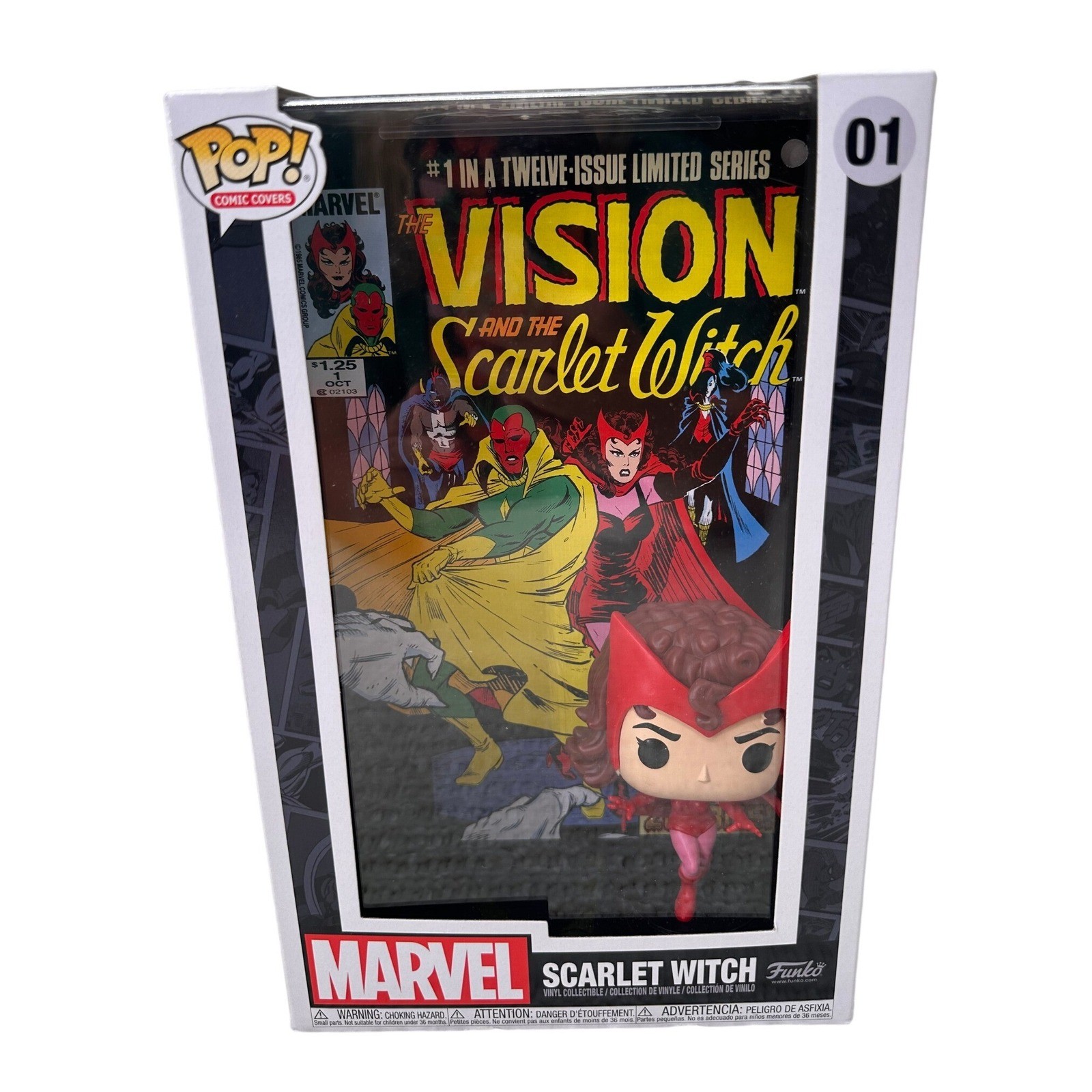 Funko Pop Copertine Fumetti Scarlet Witch 01 Marvel Vision Fumetto Figura in Vinile