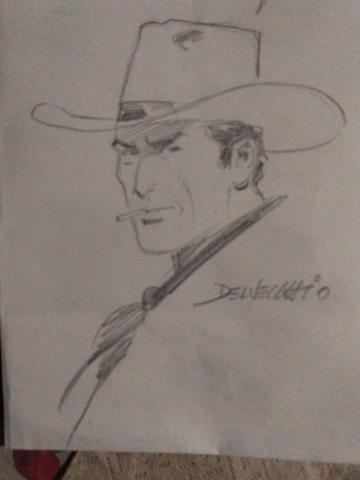 Disegno tex originale di Delvecchio