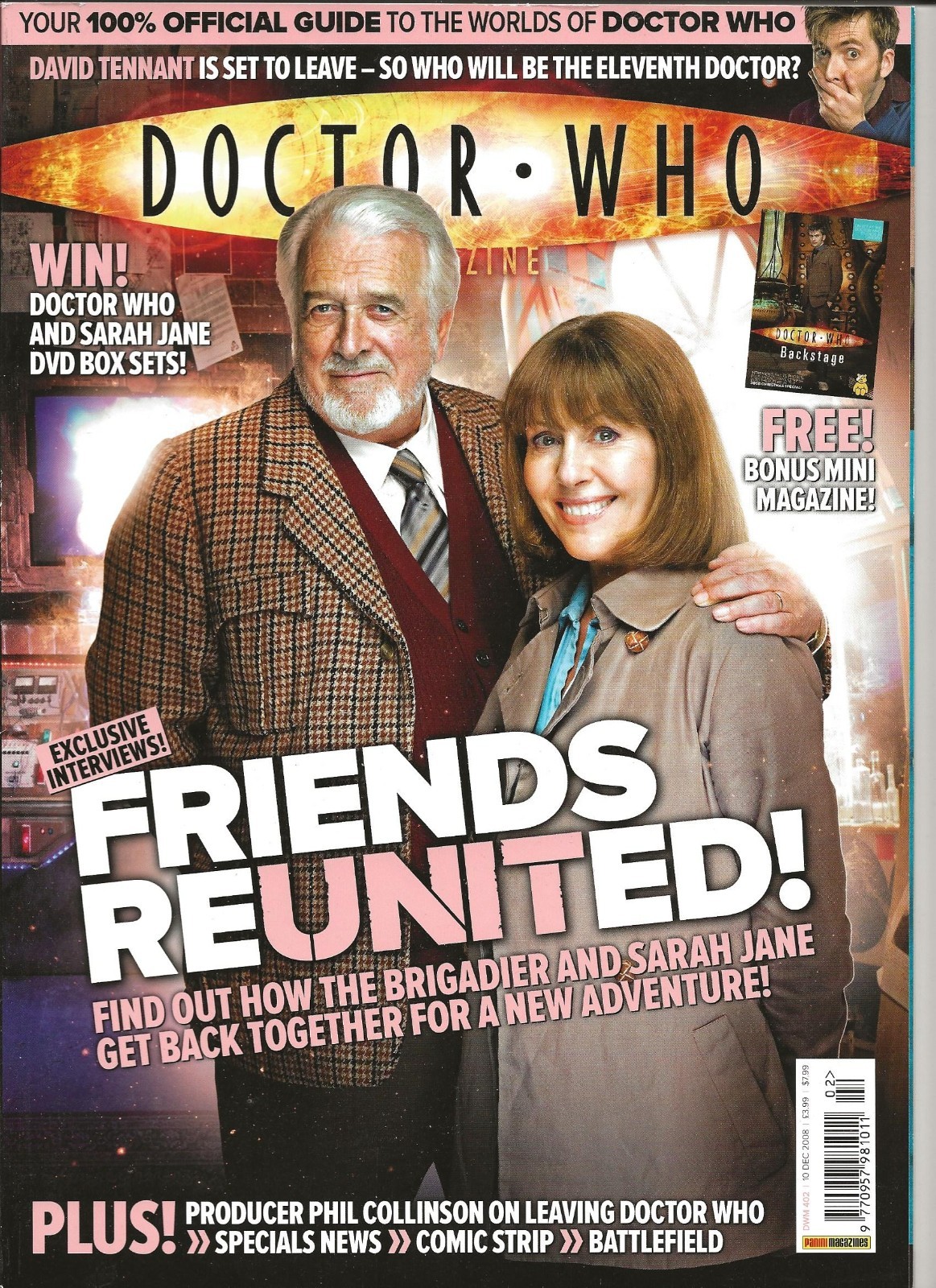Doctor Who Magazine Issue 402 December 2008 Brigadier & Sarah Jane Smith cover