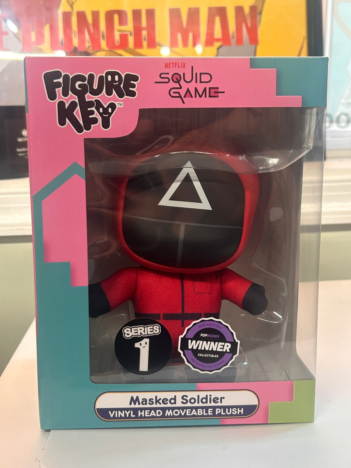 Figura Chiave Calamari Gioco Soldato Mascherato Triangolo Vinile Testa Mobile Peluche