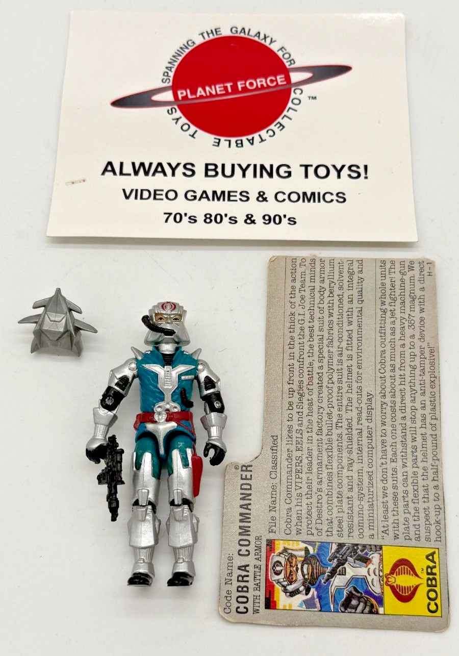 Modellino Cobra Commander Battle Armor 1987 completo con scheda GI Joe