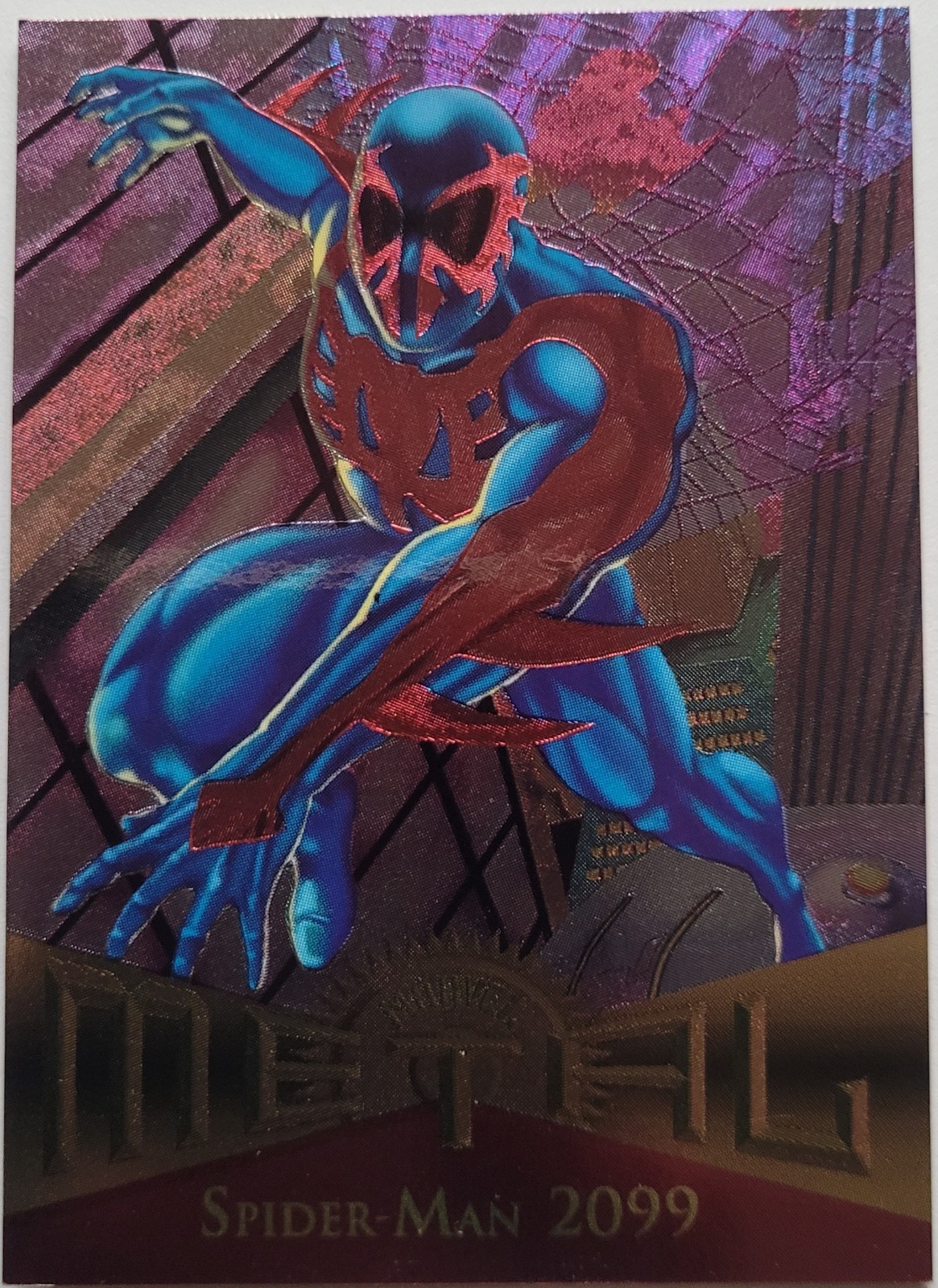 1995 Fleer Marvel Metal #53 Spider-Man 2099 - Vintage Insert Chase Foil