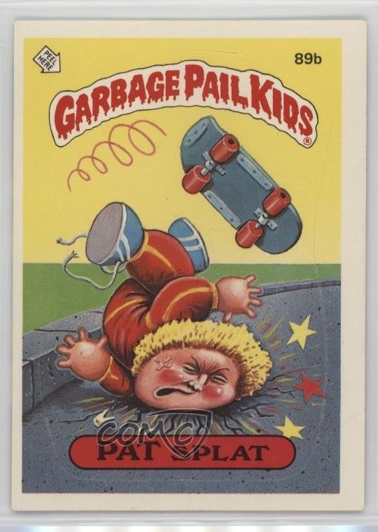 Topps Garbage Pail Kids 1986 Serie 3 Pat Splat (senza copyright sul davanti) 12zm
