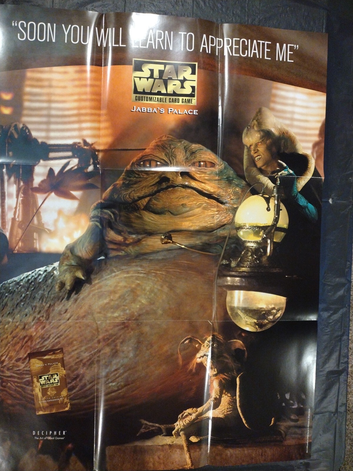 DECIPHER STAR WARS JABBA'S PALACE CARD GAME DEALER ADVERTISING GIANT POSTER