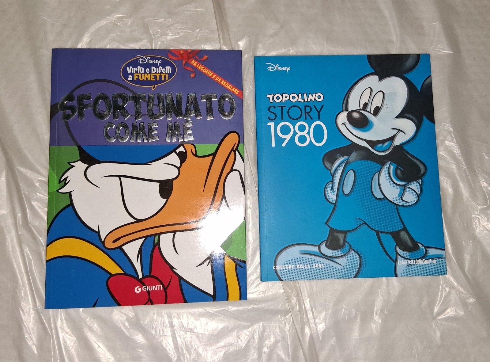 2 fumetti Disney SFORTUNATO COME ME + TOPOLINO STORY 1980