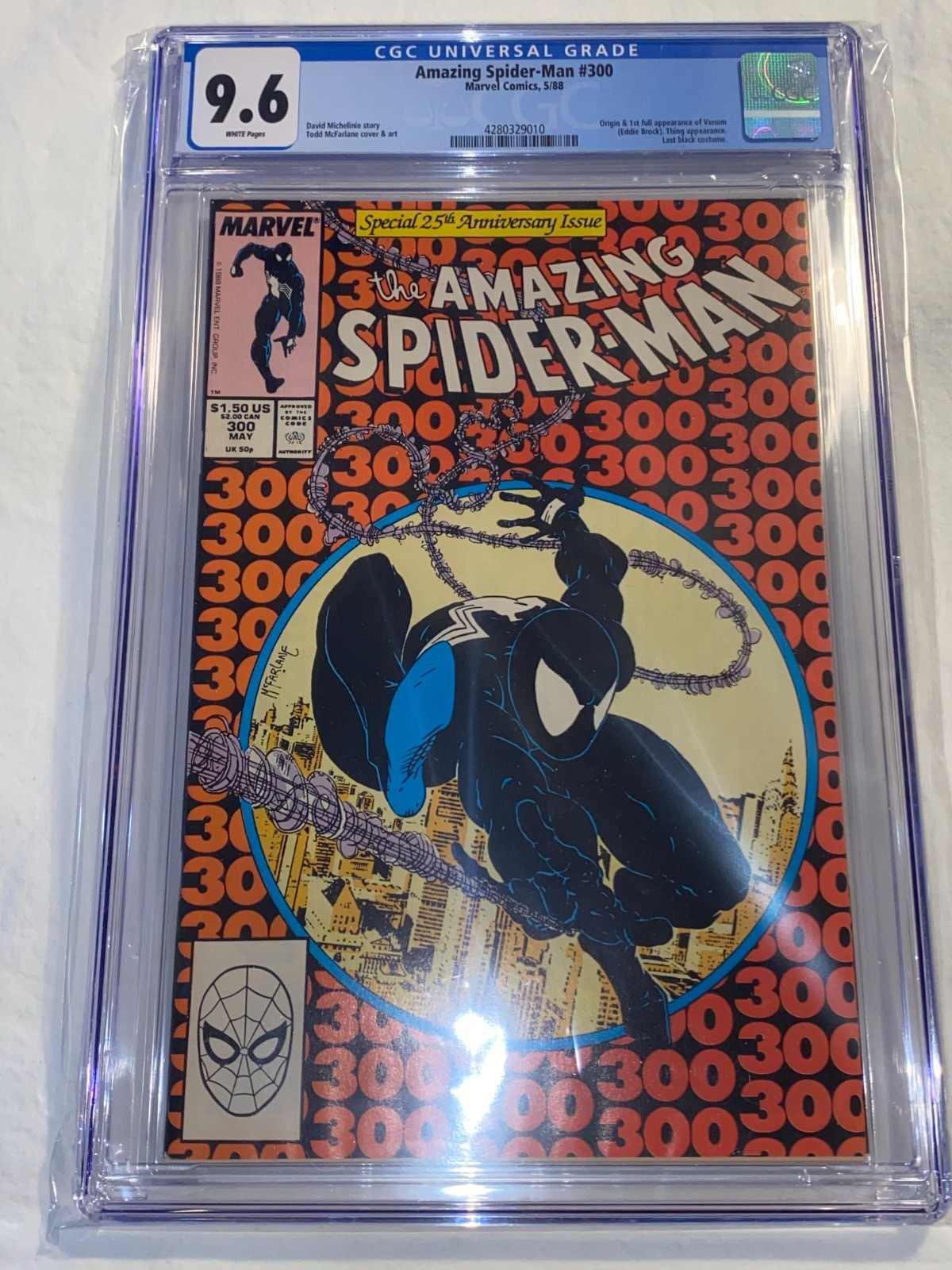 Amazing Spider-Man 300 CGC 9.6 First Full Appearance Of Venom MCFARLANE w/ Stand