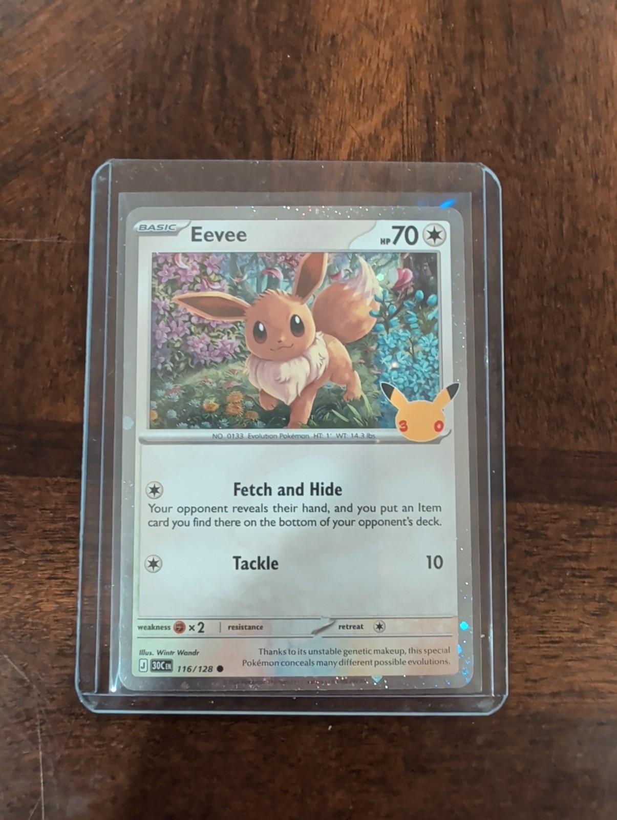 Eevee Cosmos Holo Promo 116/128 Set 30° Anniversario Collezione Knockout Promo