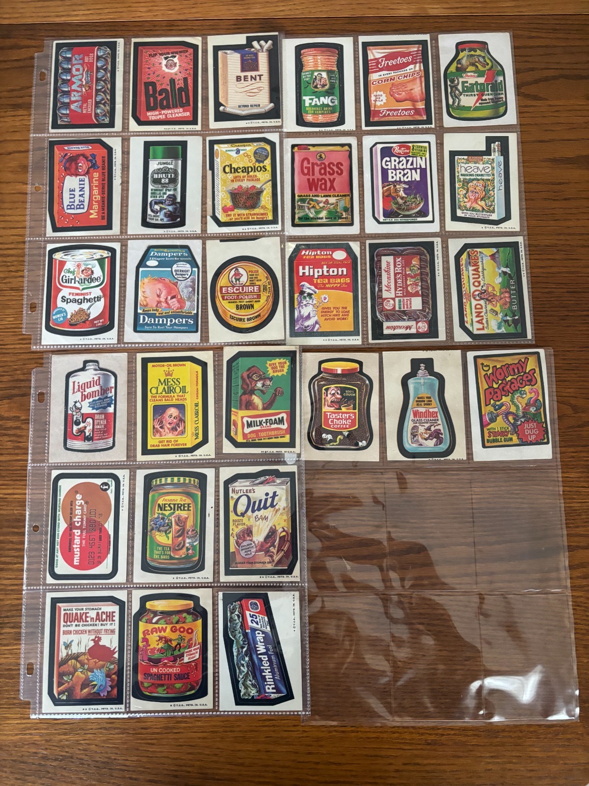 Low/Mid Grade Wacky Packages Series 4 Complete Set