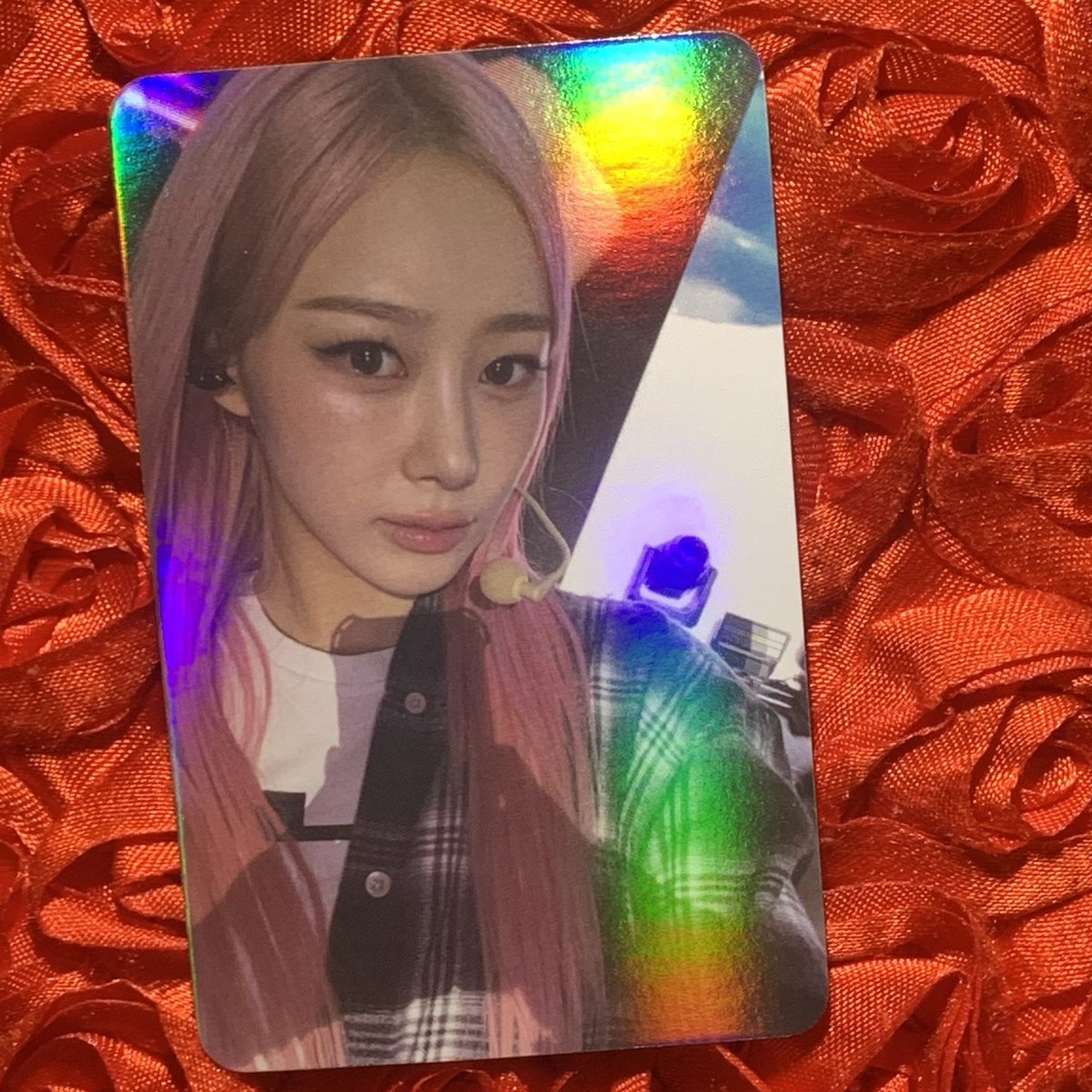 Giselle AESPA CULTURE KPop Idolo Bella Dea Foto Holo Card Cantante Rosa
