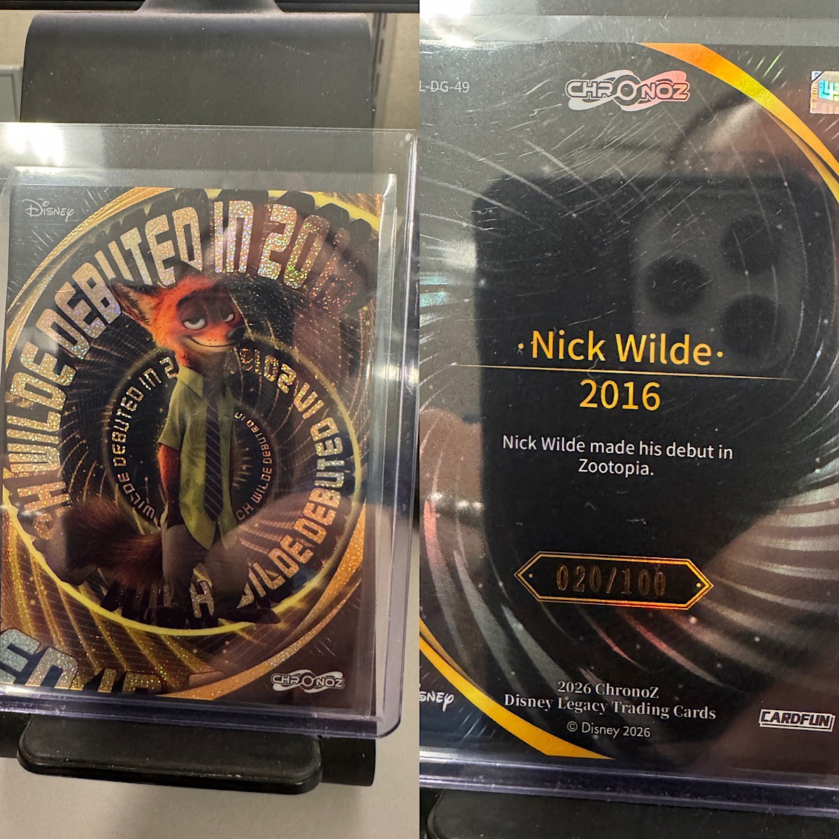 2026 Disney Chronoz Legacy Nick Wilde 20/100 DEBUTTO