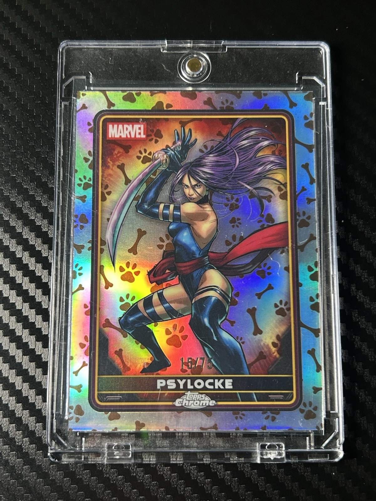 2025 Topps Chrome Deadpool Psylocke #8 Dogpool Refractor /75