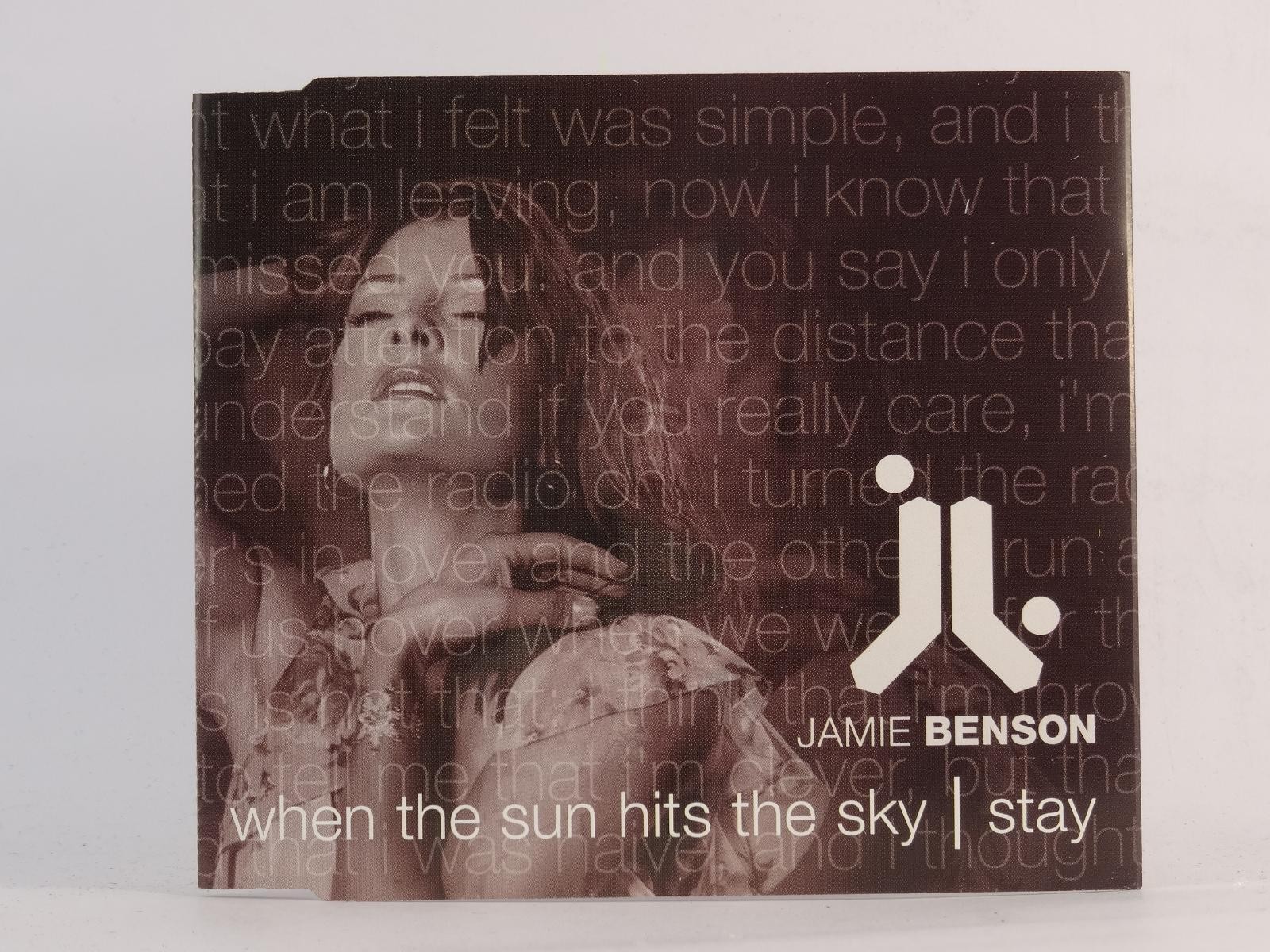 JAMIE BENSON WHEN THE SUN HITS THE SKY (H52) 2 Track CD Single including Picture