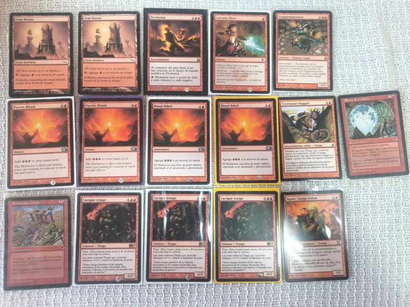 Lote de cartas magic rojas