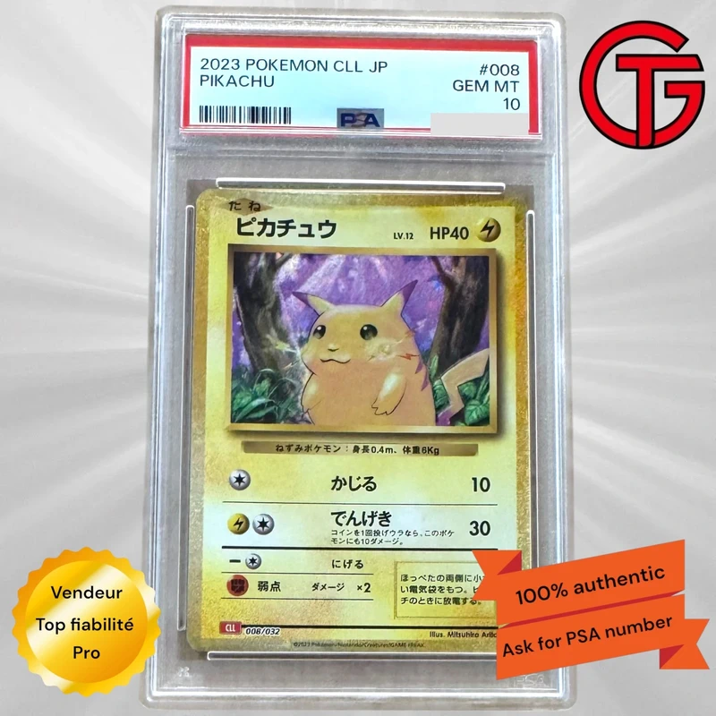 Pikachu 008/032 Pokémon PSA 10 CLL Gradée Japanese