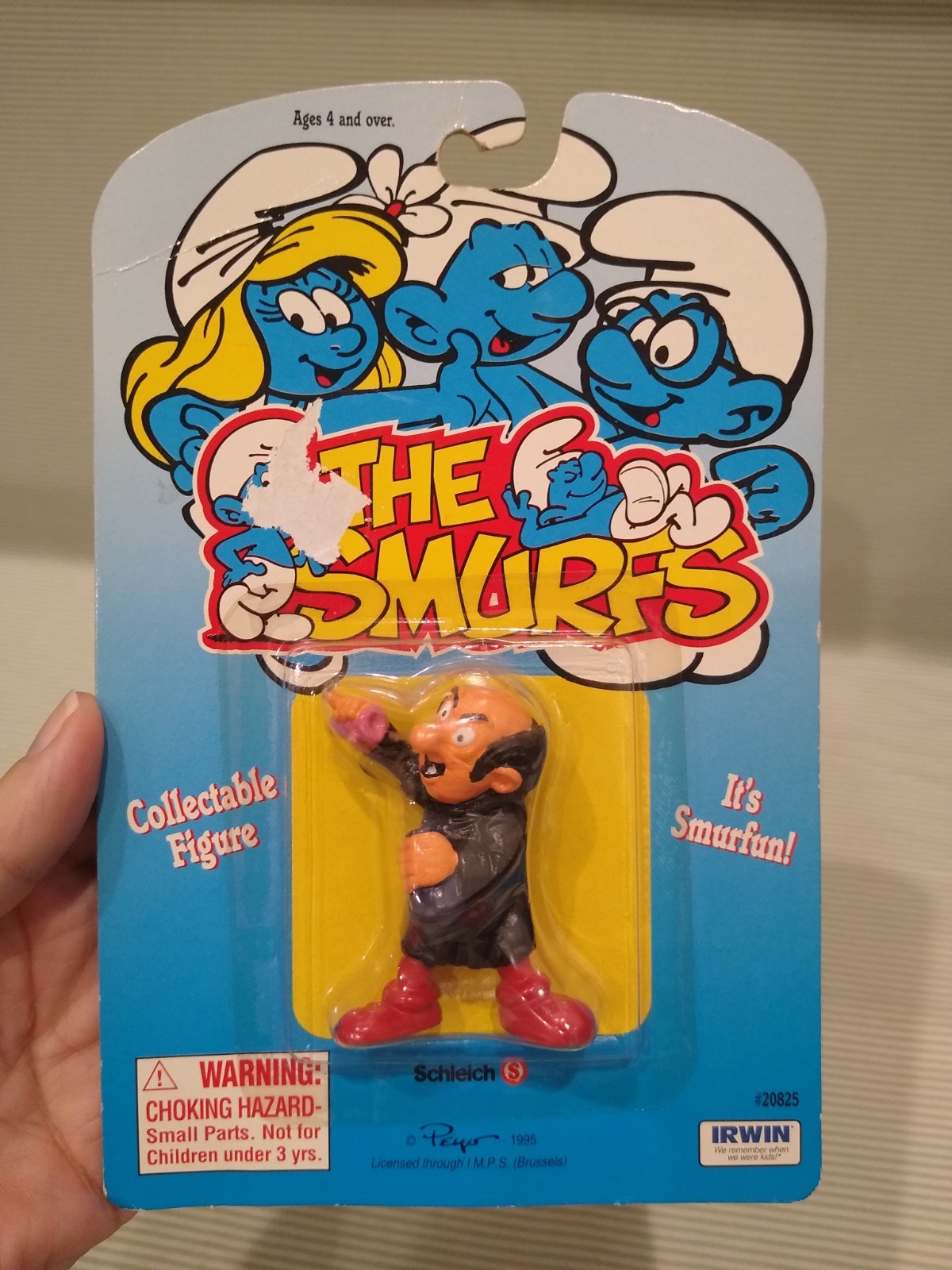 Puffo Figura Villain Gargamella Rosa Viola Bottiglia 1995 Vintage Puffi Giocattolo MOC NUOVO CON SCATOLA