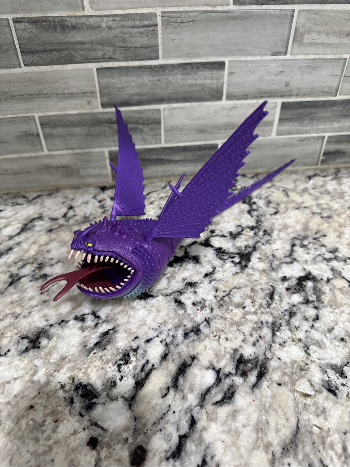 How To Train Your Dragon Thunderdrum 13" Action Figure 2013 Purple Defenders VTG