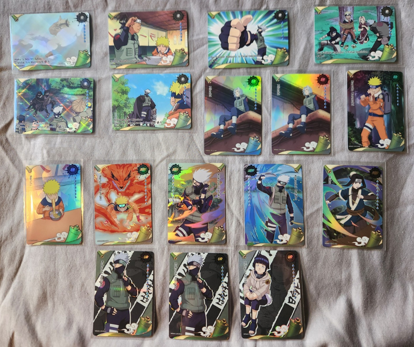 2024 KAYOU NARUTO 17-CARD HOLO LOT Heavens Scroll Series 1 R/SR/SSR/UR ALL MINT