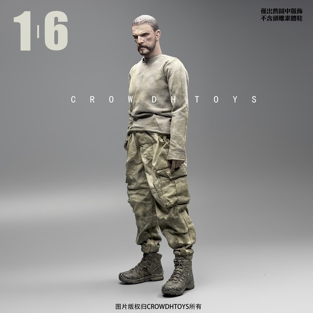 1:6 Wasteland Field Weathered Knit Top Cargo Pants Set Fit 12'' Figure Doll Toys
