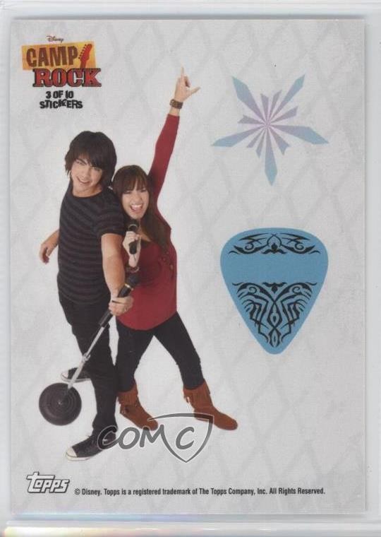 2008 Topps Camp Rock Mega adesivi Shane & Mitchie #3 d8k