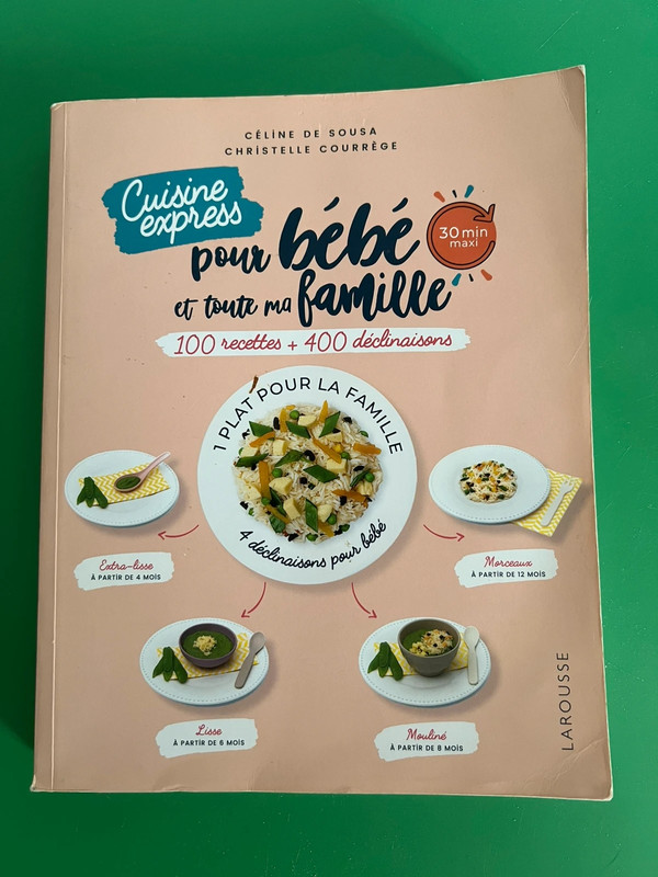 Livre cuisine express bébé et famille