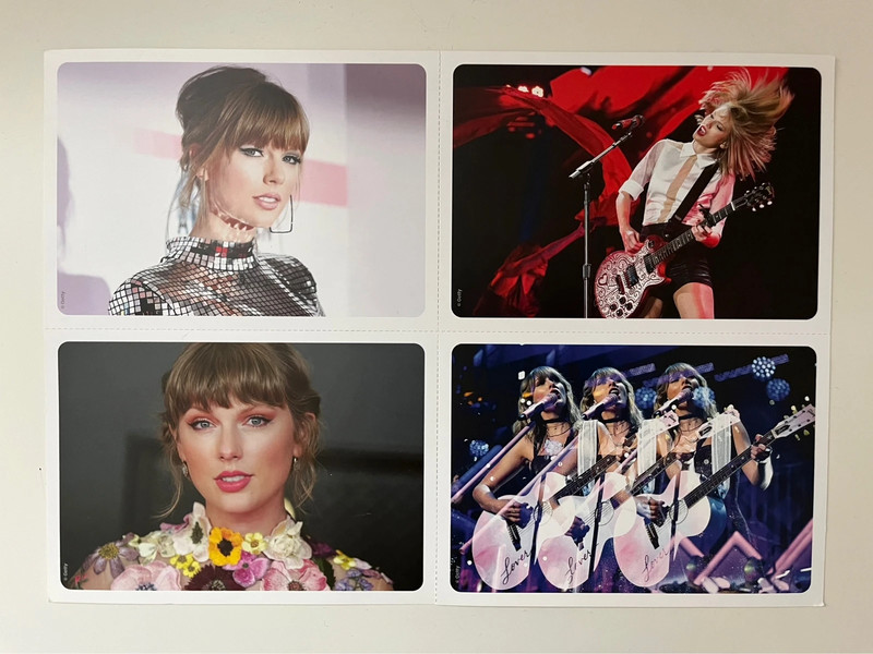 Pack 4 fotos pequeñas Taylor Swift