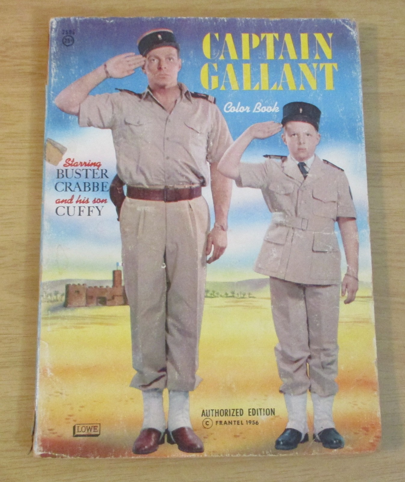 Libro da colorare vintage 1956 LOWE ~ "CAPITANO GALANTE" ~ Granchio Buster ~ LEGIONE STRANIERA ~
