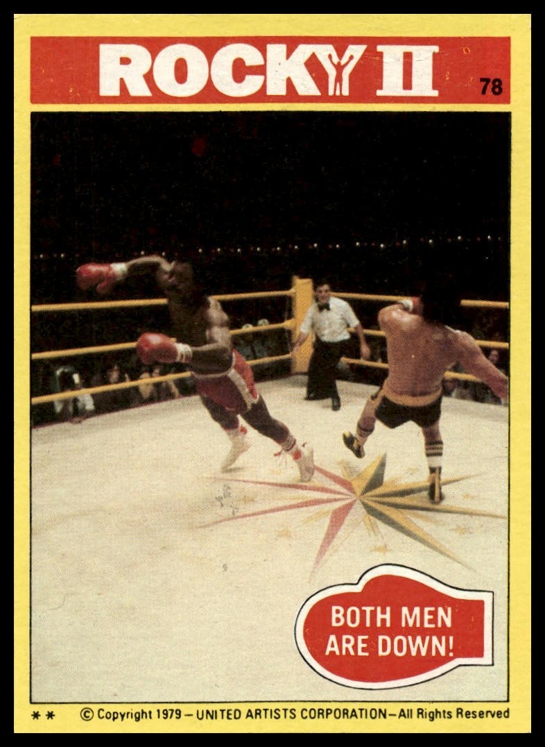 Both Men are Down - 1979 Topps Rocky II #78 (b)