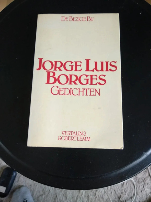 Jorge luis borges gedichten Vintage dutch poetry paperback cream Red