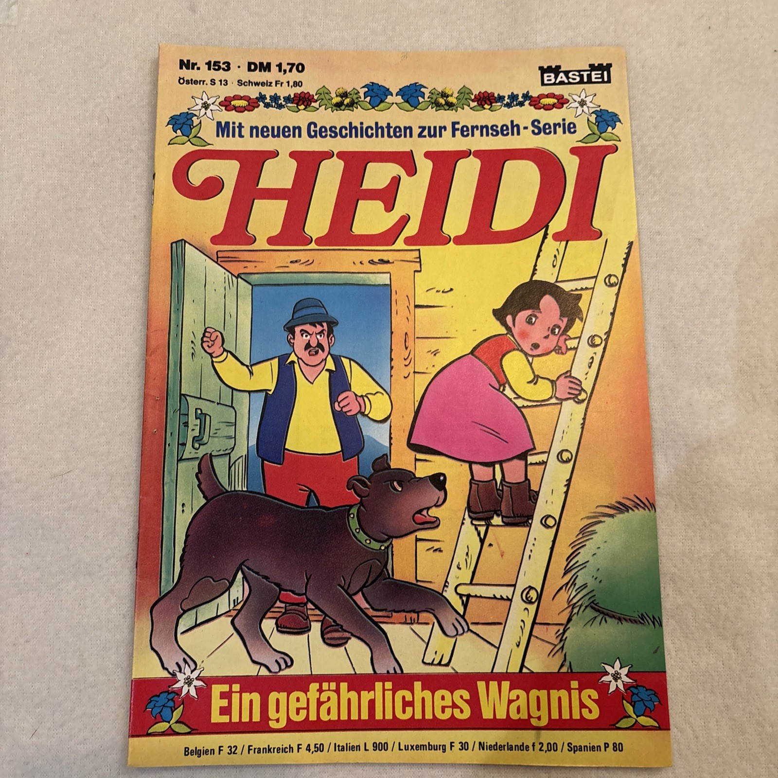 Heidi Comicheft n.153 Un'avventura pericolosa retrò vintage classico Bastei