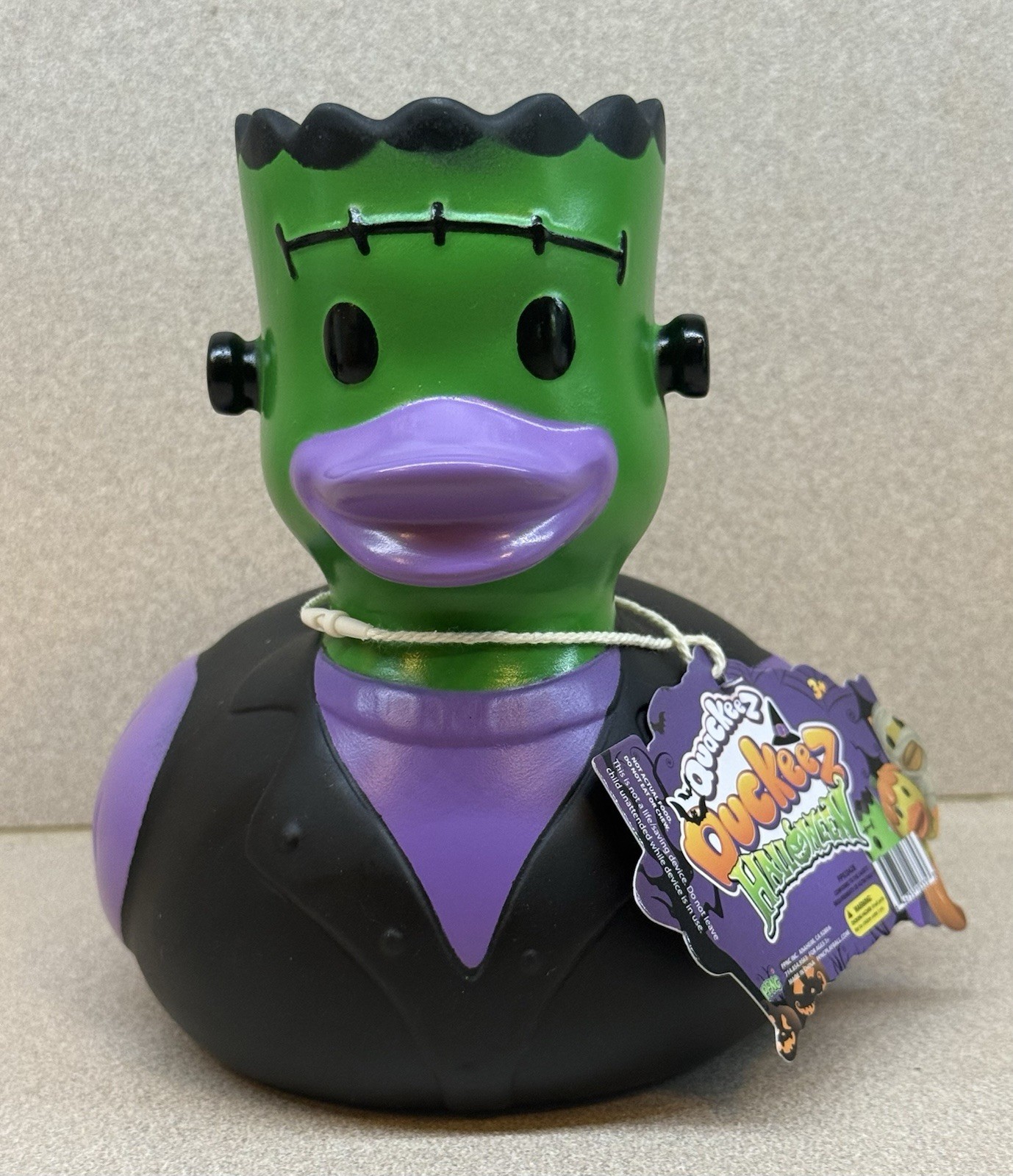 NUOVO GRANDE 5,50" alto Quackeez Duckeez Halloween FRANKENSTEIN anatra di gomma - Jeep