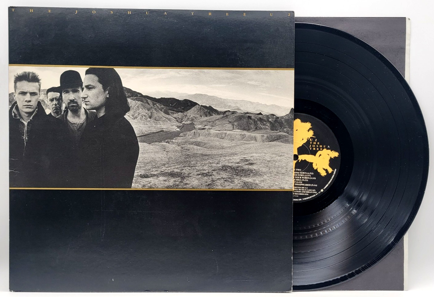 U2 - THE JOSHUA TREE - ROCK LP RECORD W/ POSTER 1987