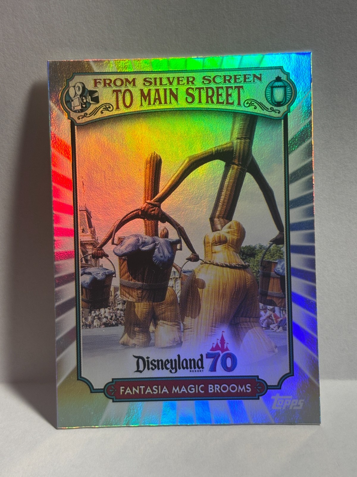 2025 TOPPS DISNEYLAND 70TH ANNIVERSARY FANTASIA MAGIC BROOMS RAINBOW FOIL #MS-8