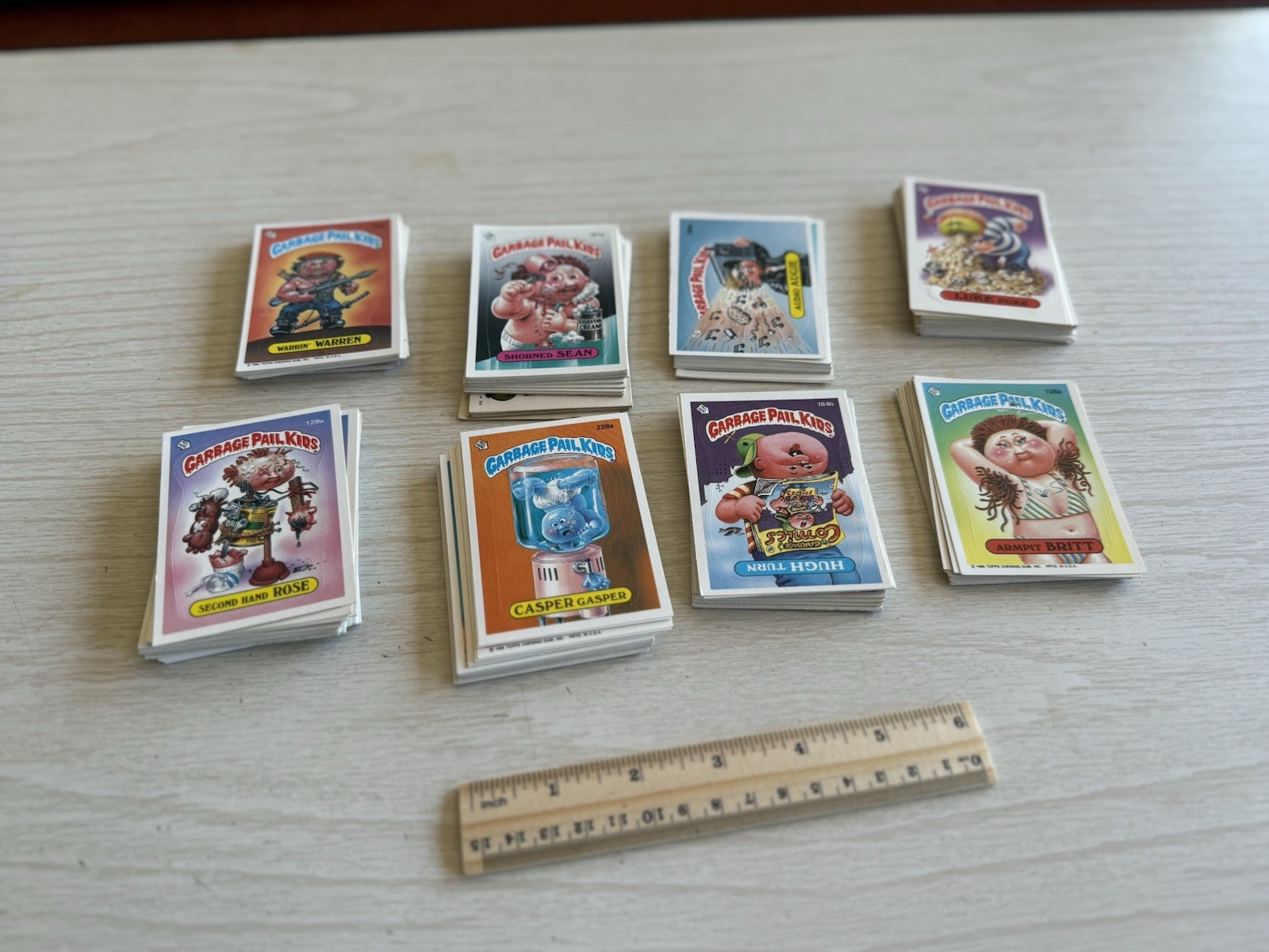 Spazzatura secchio bambini - Lotto di 180+ carte serie 6 e 7 1986