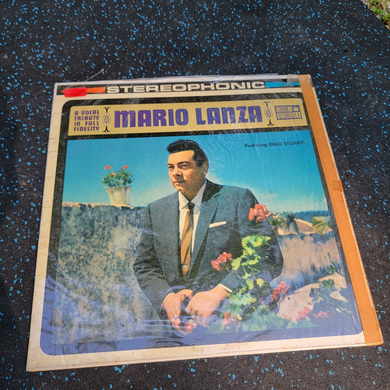 Enzo Stuarti A Tribute To Mario Lanza LP Vinyl Coronet O Solo Mio Celeste Aida 
