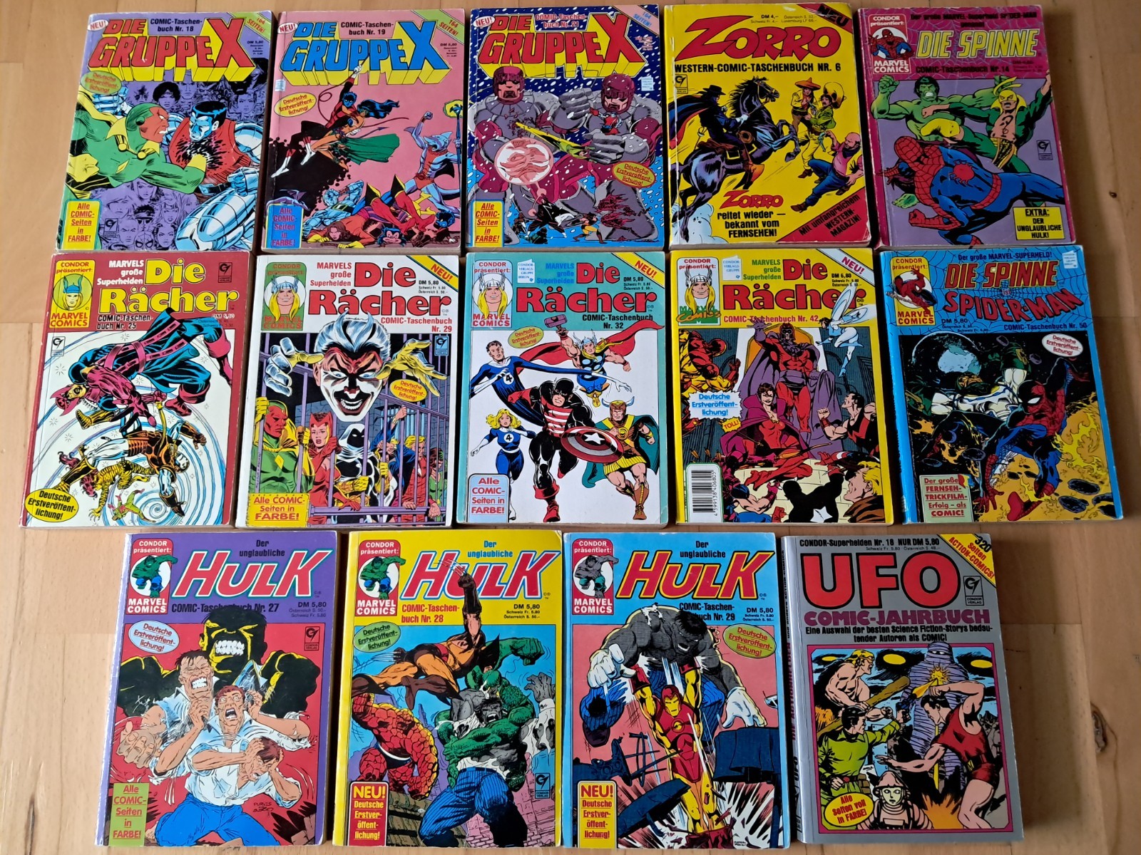 Vendicatore, Ragno, Gruppo X, Hulk, Zorro - Raccolta 14 fumetti tascabili Marvel