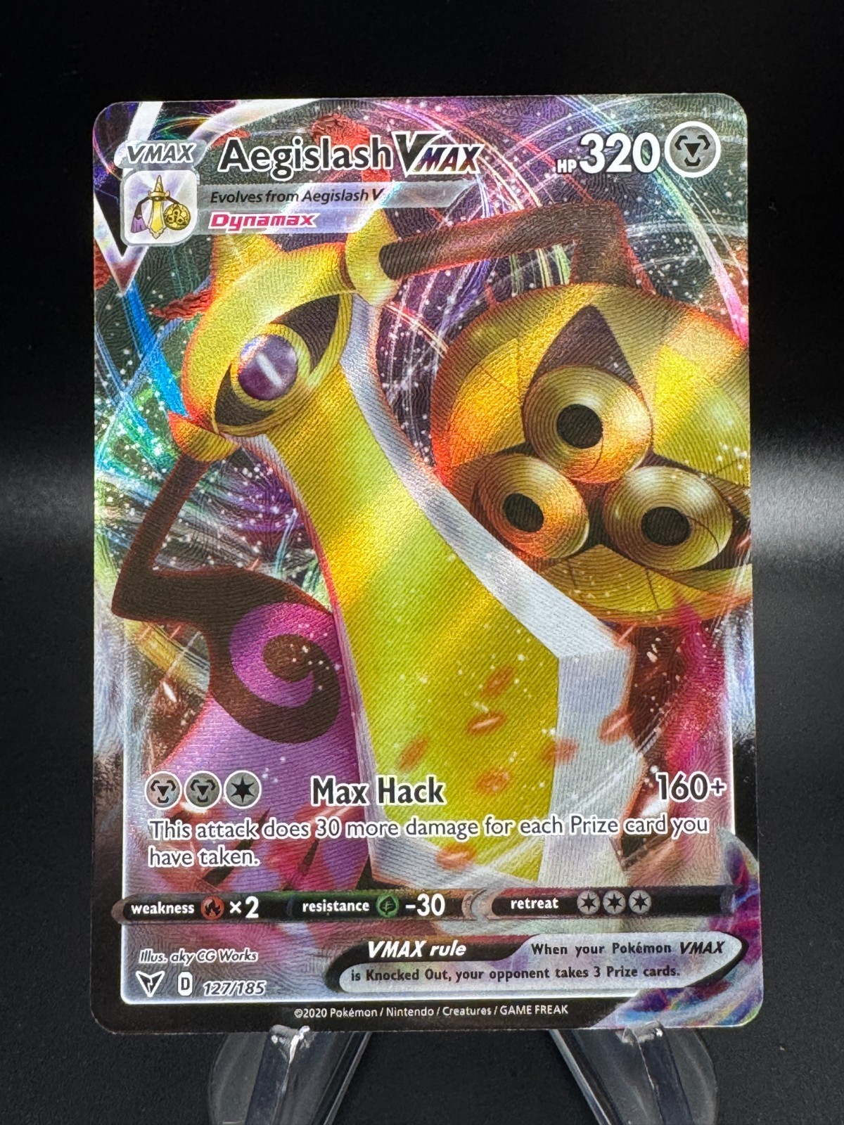 Pokemon Scudo Spada AEGISLASH VMAX Ultra Rara #127/185
