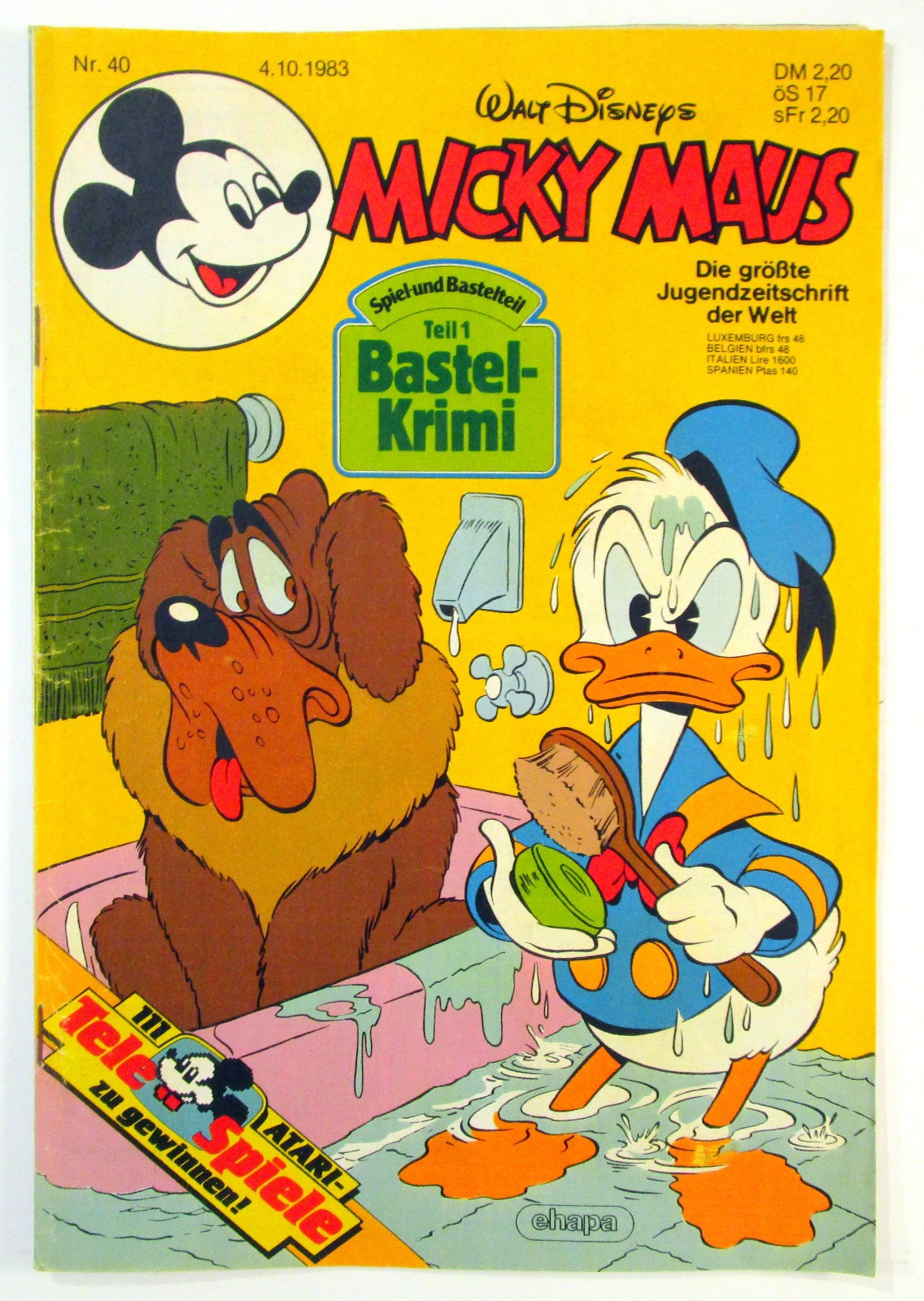 Topolino 1983 fascicolo 40 del 4 ottobre 1983 Walt Ehapa Editore con supplemento