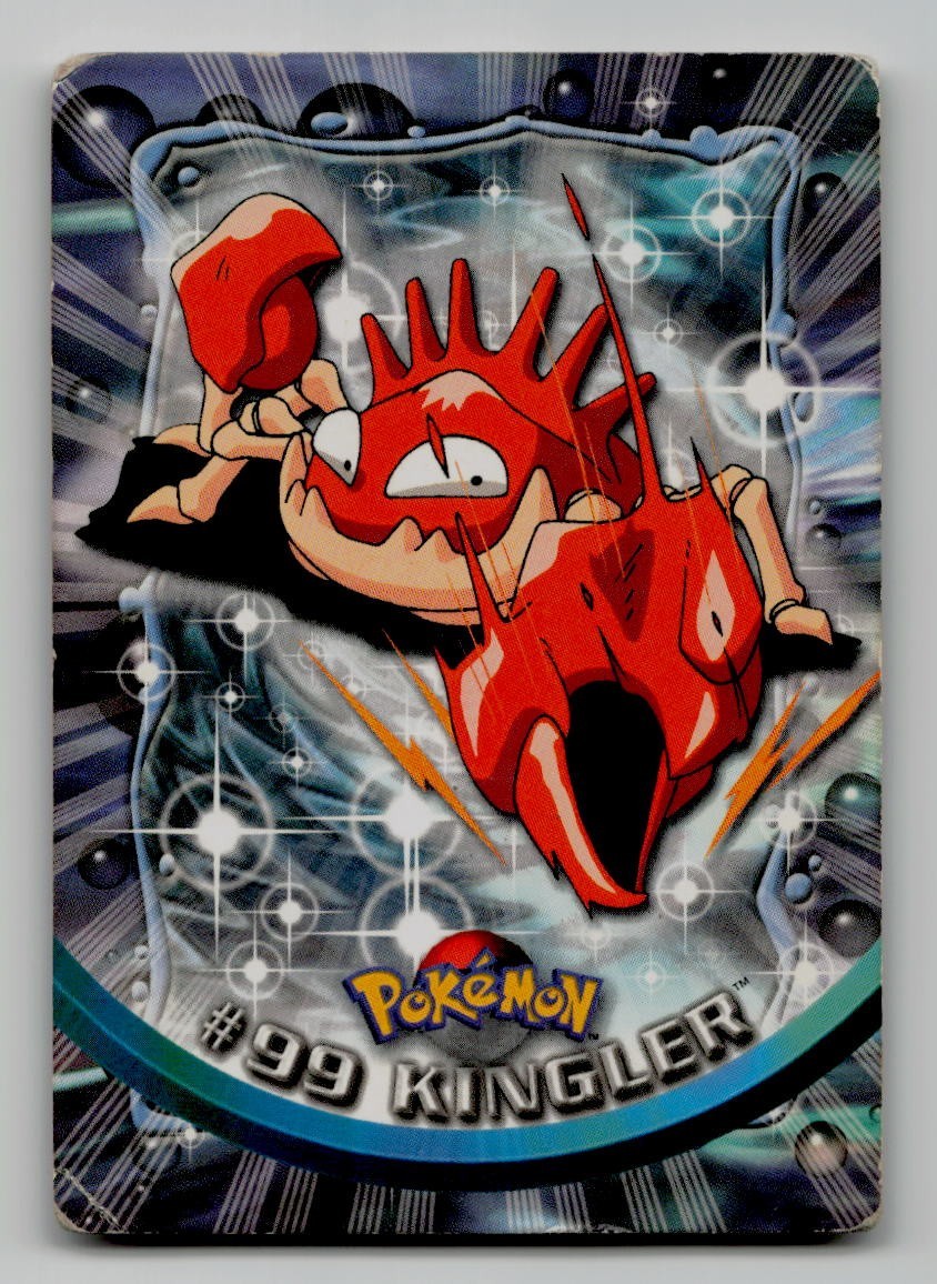 Kingler 99 Topps Blue Logo Pokemon