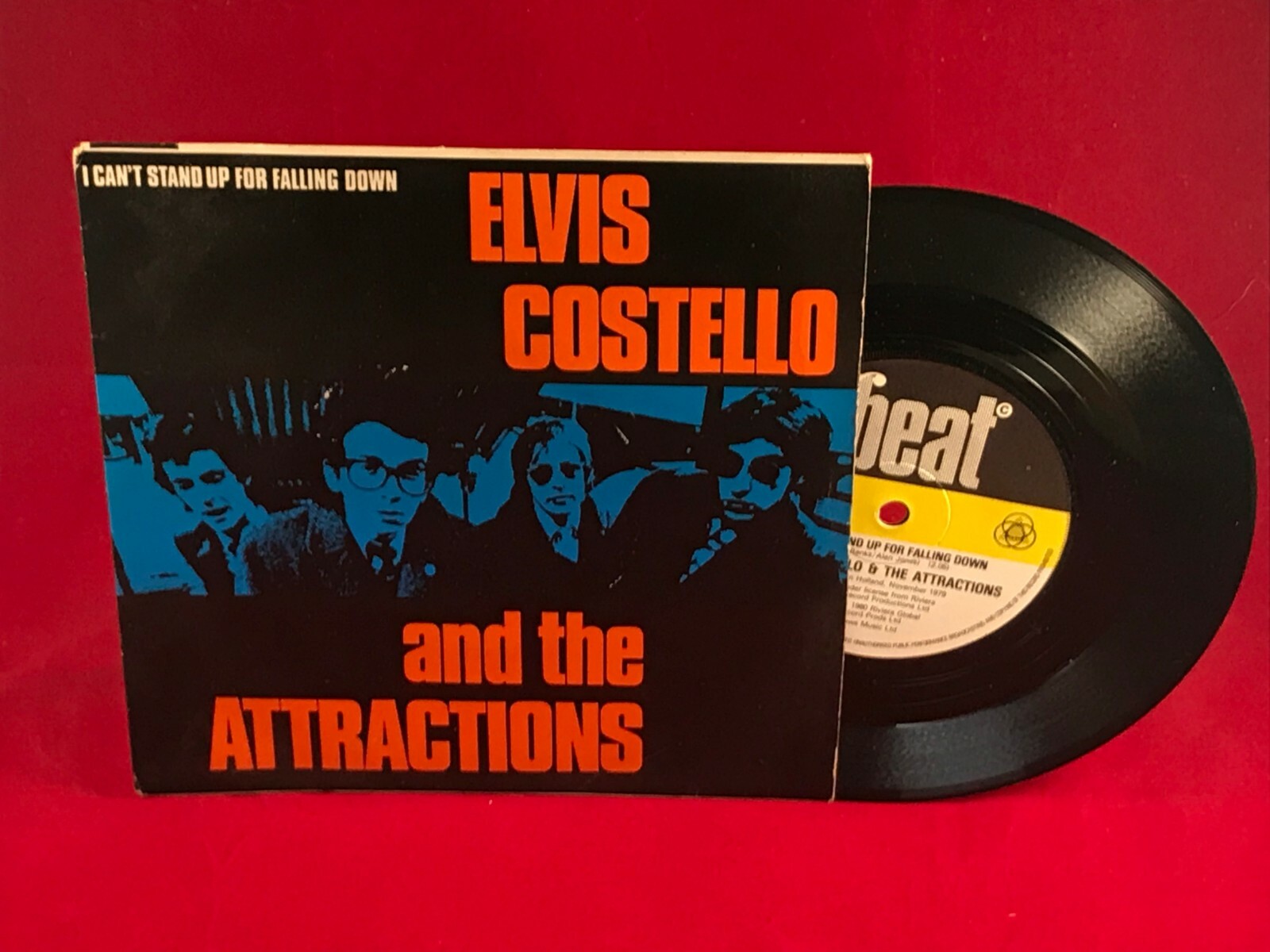 ELVIS COSTELLO I Can't Stand Up For Falling Down 1980 7" vinyl Single record 45