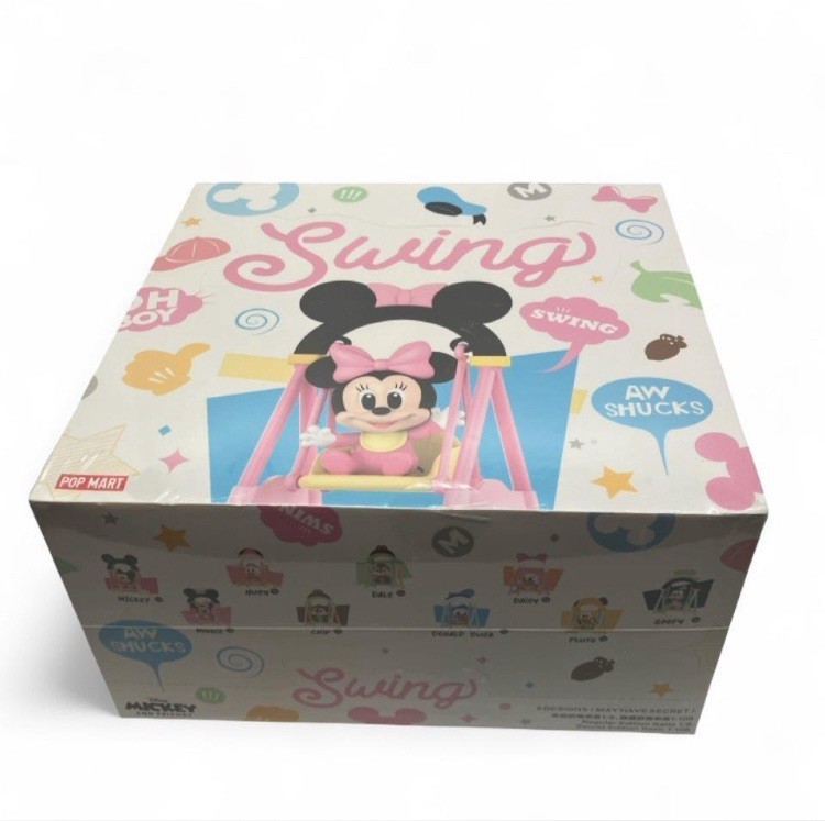 Personaggi Pop Mart Disney serie Swing sigillati completo di custodia, potrebbe avere SEGRETO!