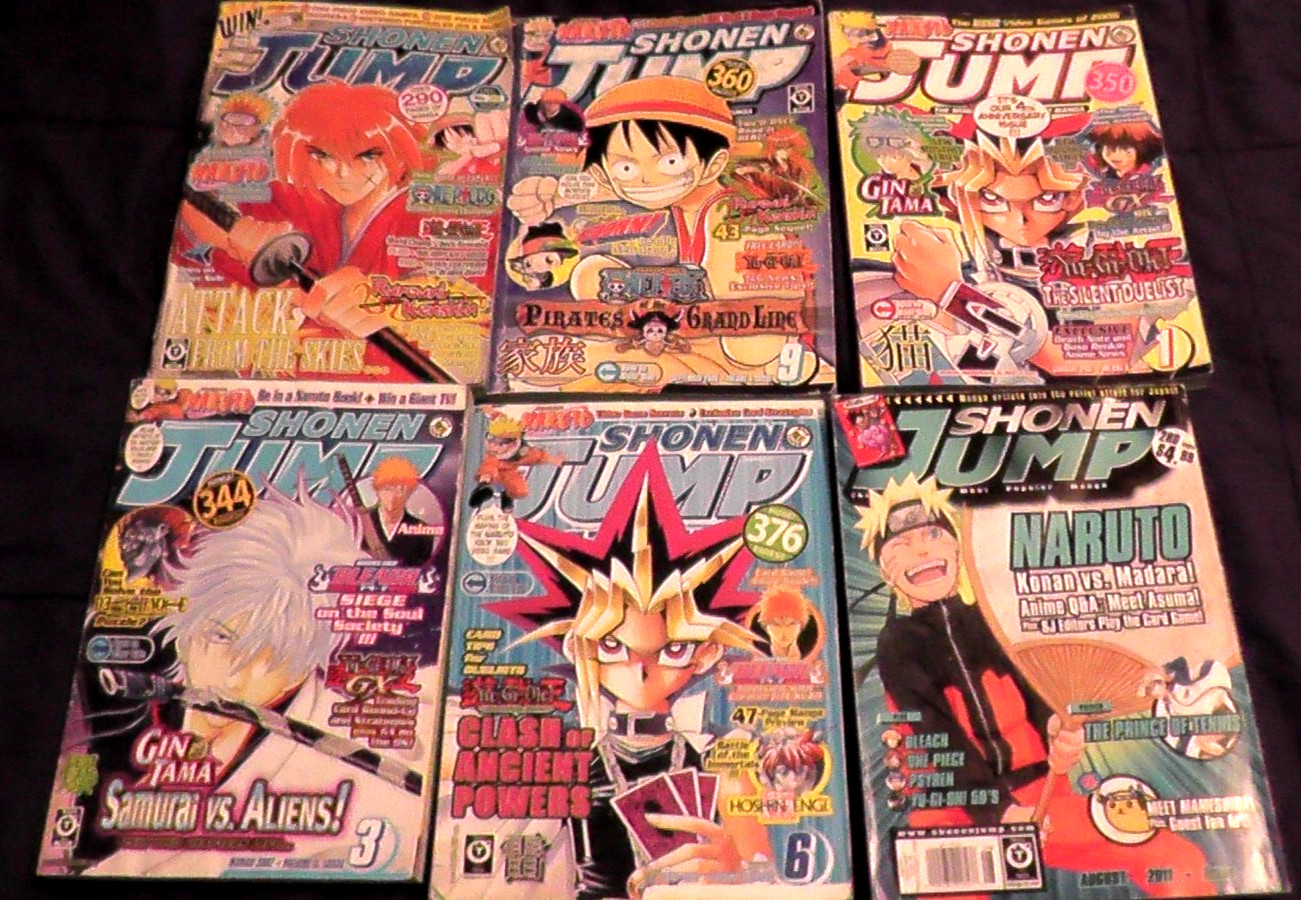 6 riviste shonen jump 2005-2011 manga dragon ball z naruto pezzo unico yu-gi-oh!