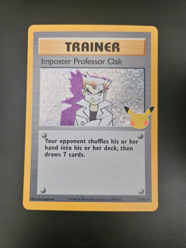 Carte Pokémon Imposter Professor Oak 25th Anniversary Celebrations 73/102 ENG