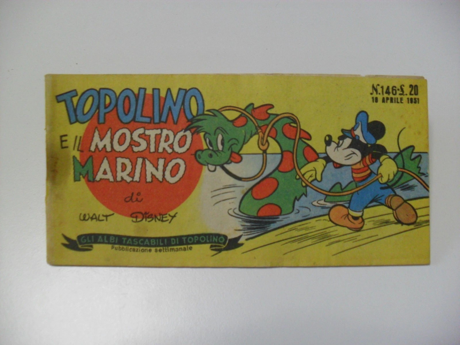 Walt Disney  ALBI TASCABILI DI TOPOLINO n. 146 del 1951  Originale  Z53