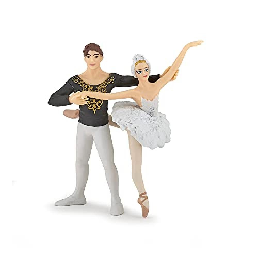 (TG. 10.5 centimetri) Papo - Statuina Ballerina e il Suo Danzatore Realistica -