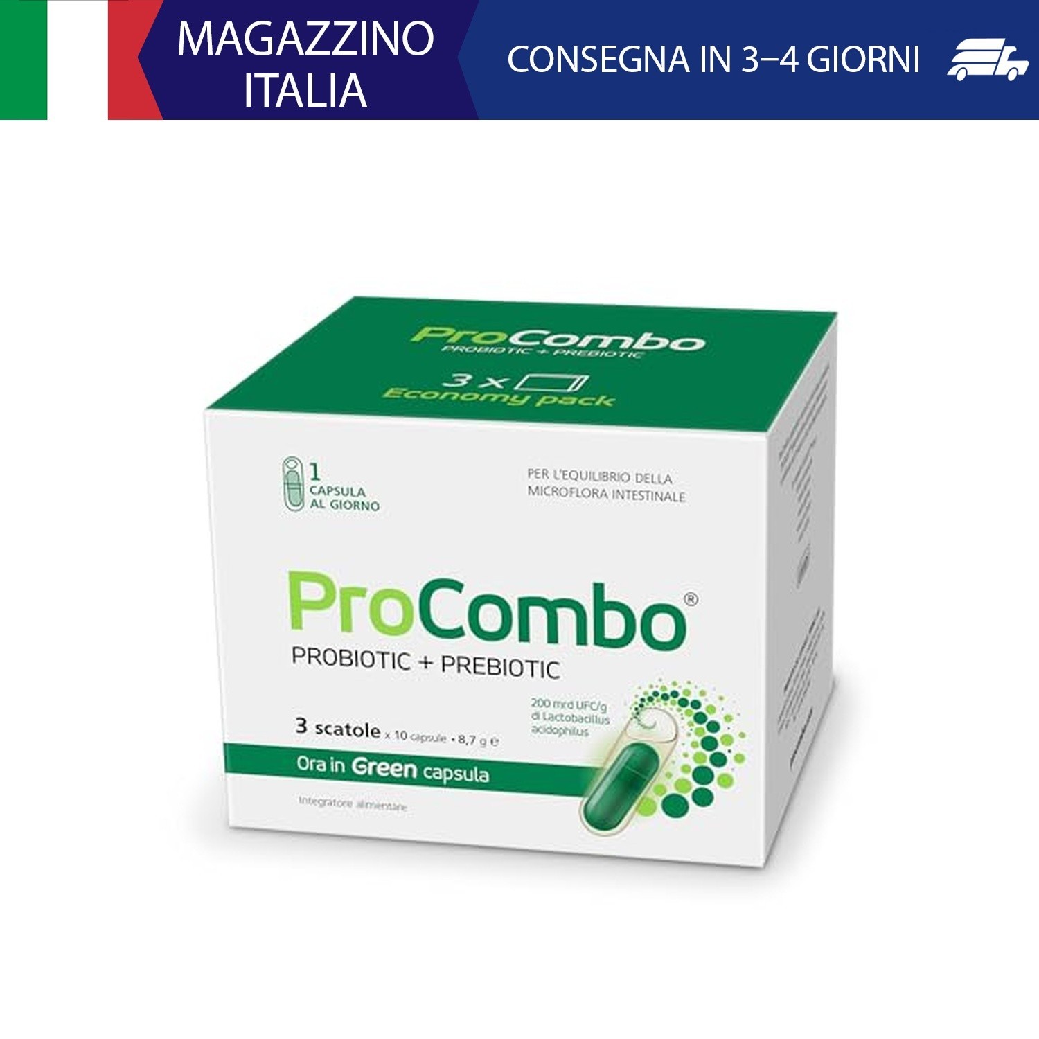 ProCombo - probiotico intelligente con azione mirata dei batteri benefici. Doppi