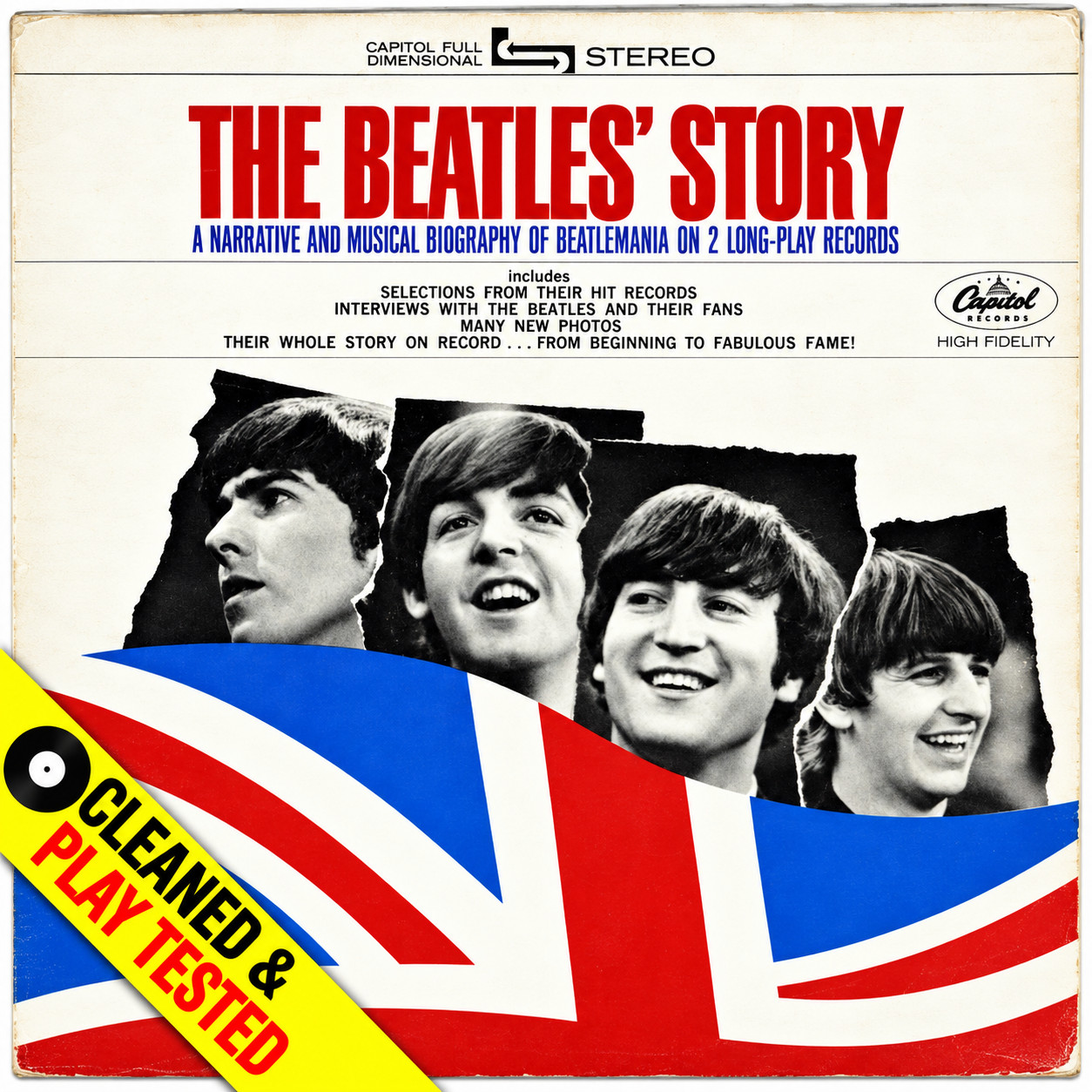 The Beatles Story 2LP 1970s US Capitol STBO-2222 Stereo VG+ Vinyl Play Tested